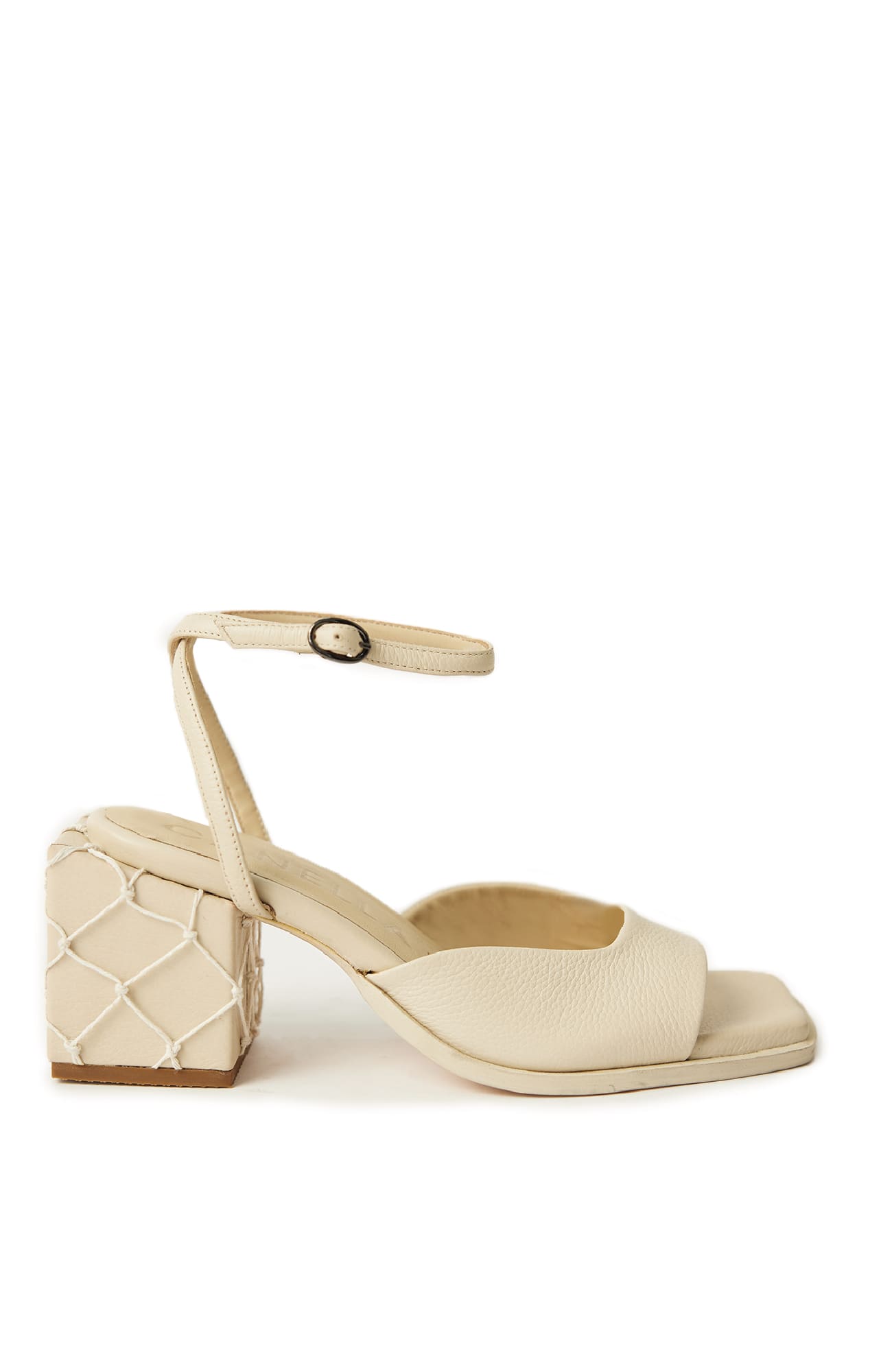 CREAM MACRAME HEELS